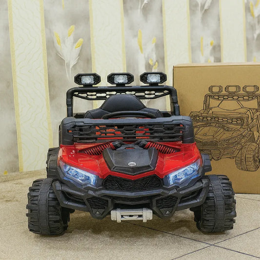 Kids Off-Road Jeep Electric Ride-On Car – 12V Battery Powered with Remote, LED Lights & Big Wheels