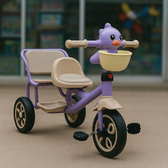 Adorable Dolphin Tricycle with Basket  Lavender & Beige