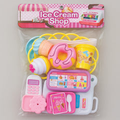 Ice Cream Shop Pretend Play Set – Mini Dessert & Cash Register Toy for Kids (Age 3+)