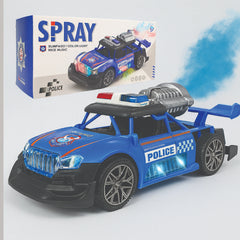Police Car Toy with Spray, Lights & Music – Rechargeable Action Car for Kids