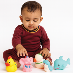 Happy Educational Toys – Colorful Animal Bath & Play Set for Babies (0+ Months)