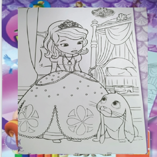Sofia the First – Colour Your Poster Book (18 Pages) for Kids | Creative Colouring & Display Book (Ages 3 to 8 Years)